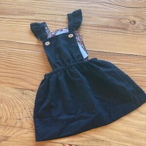 Zara overall ruffle dress